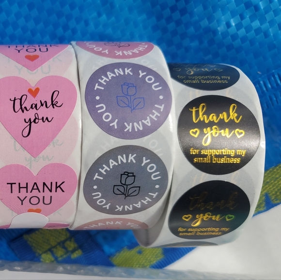 2,500 Thank You Stickers & Shipping Tote NEW - Picture 4 of 6
